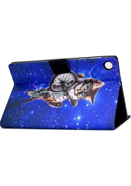 Lenovo Tab M10 Plus Renkli Desenli Deri Kılıf (Yurt Dışından)