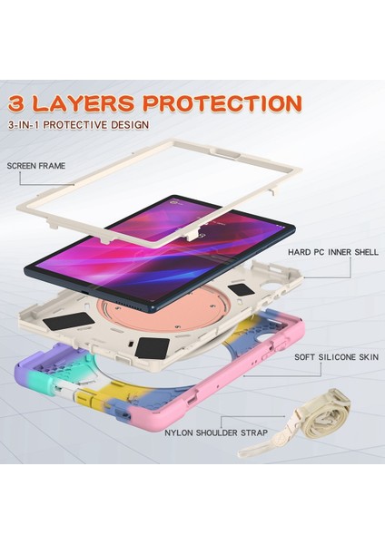 Lenovo Tab K10 / M10 Plus Için Silikon + Pc Kılıfı (Yurt Dışından)