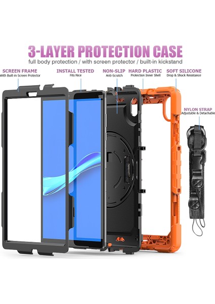 Lenovo Tab M10 Hd TB-X306X Için Silikon + Pc Tablet Kılıfı (Yurt Dışından) fırsatları