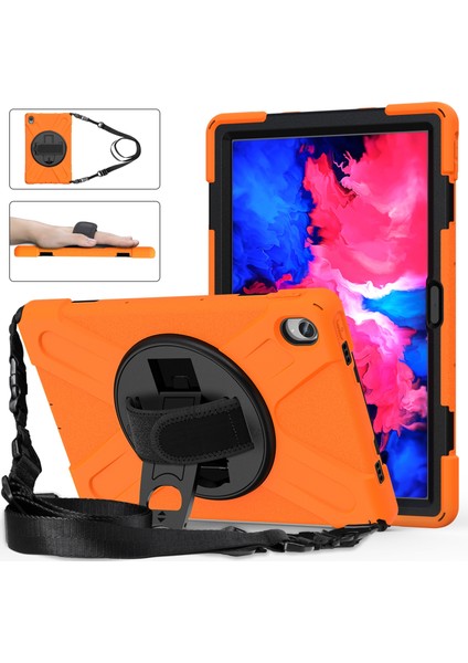 Lenovo Tab P11 TB-J606F Için Darbeye Dayanıklı Silikon + Pc Kılıfı (Yurt Dışından)