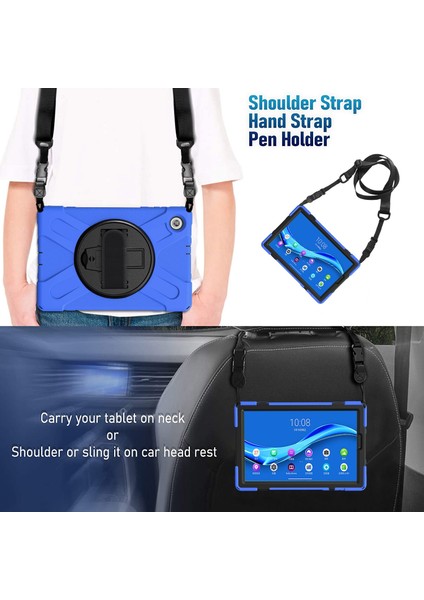 Lenovo Tab M10 Plus TB-X606F Darbeye Dayanıklı Silikon + Pc Kılıfı Için (Yurt Dışından) modelleri