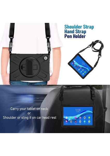 Lenovo Tab M10 Plus TB-X606F Için Darbeye Dayanıklı Silikon + Pc Kılıfı (Yurt Dışından) modelleri