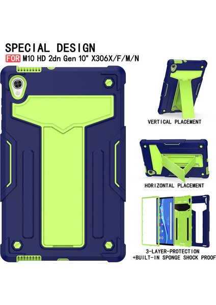 Lenovo Tab M10 Hd 2. Nesil TB-X306X Için T-Şekilli Braket Kılıfı (Yurt Dışından) fiyatları