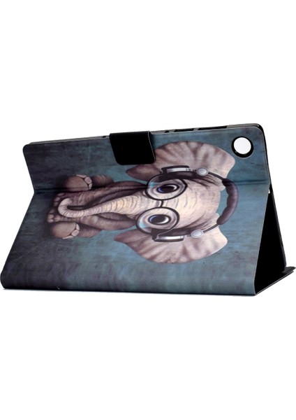 Lenovo Tab M10 Plus Renkli Desenli Deri Kılıf (Yurt Dışından)
