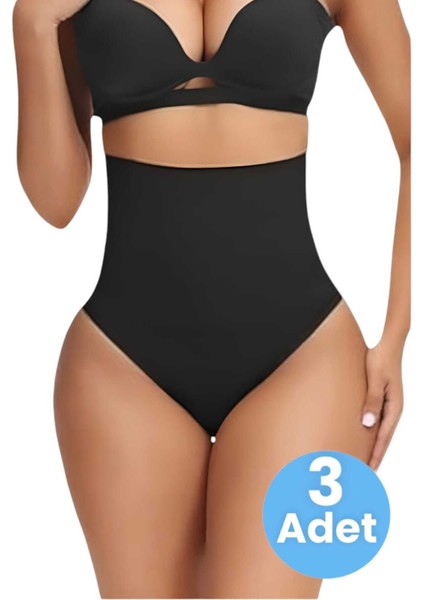Kadın Dikişsiz Yüksek Bel Karın Toparlayıcı String Korse 3'lü Set fiyatları