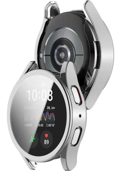 Samsung Galaxy Watch 7 40MM ile Uyumlu Kasa ve Ekran Koruyucu 360 Tam Koruma Silikon Kılıf modelleri