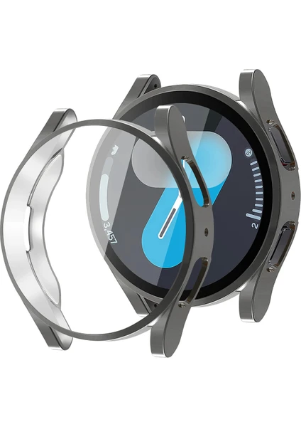 Samsung Galaxy Watch 7 44MM ile Uyumlu Kasa ve Ekran Koruyucu 360 Tam Koruma Silikon Kılıf