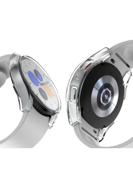 Samsung Galaxy Watch 7 40MM ile Uyumlu Kasa ve Ekran Koruyucu 360 Tam Koruma Silikon Kılıf