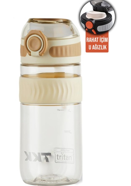 Tkk 550 ml Rahat Içim U Ağızlı Bpa Içermeyen Taşıma Kulplu Tritan Su Matarası fiyatları