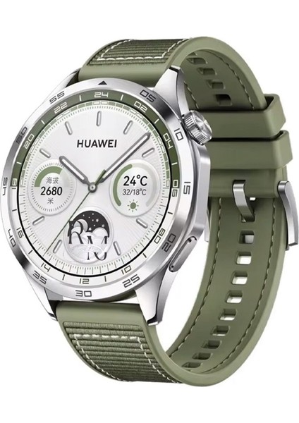 Huawei Watch Gt5 46 mm ile Uyumlu Kordon Dikiş Desenli 22 mm Jazzy Spor Kayış