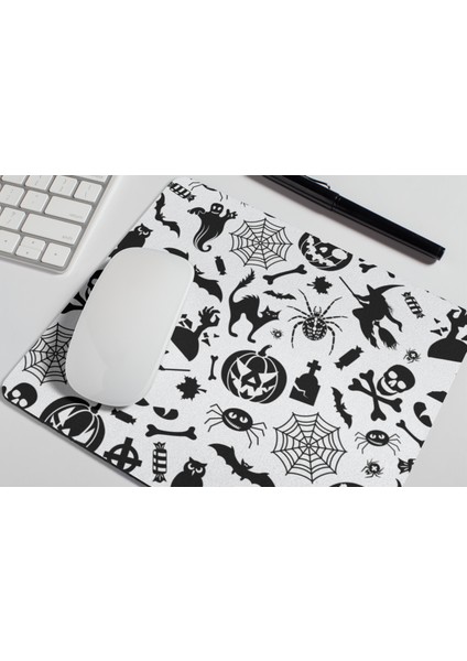 Halloween Temalı Cadılar Bayramı 7 Hediyelik Baskılı Mousepad