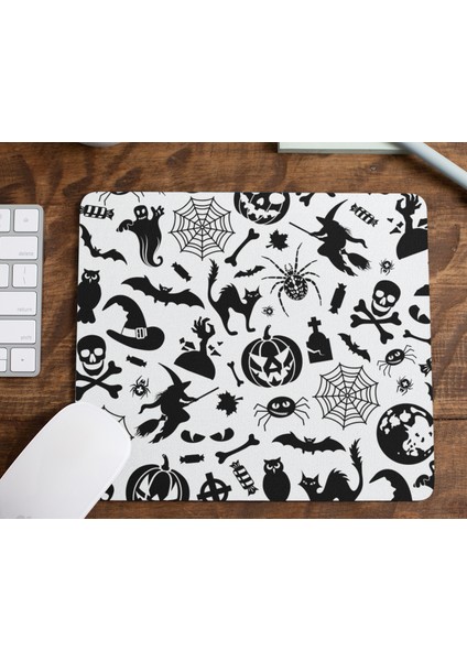 Halloween Temalı Cadılar Bayramı 7 Hediyelik Baskılı Mousepad