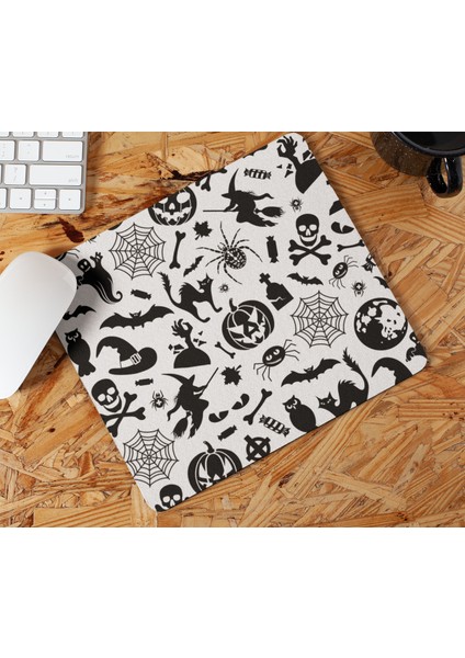 Halloween Temalı Cadılar Bayramı 7 Hediyelik Baskılı Mousepad