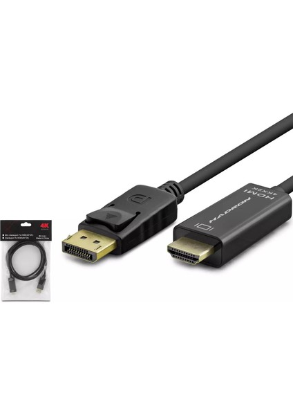 Dısplay To HDMI Kablo 1.8mt 4K Hadron HDX-7796