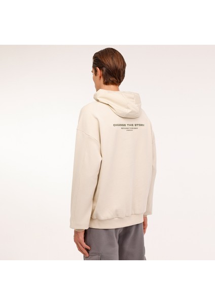 Filaz Erkek Bej Kapüşonlu Hoodie