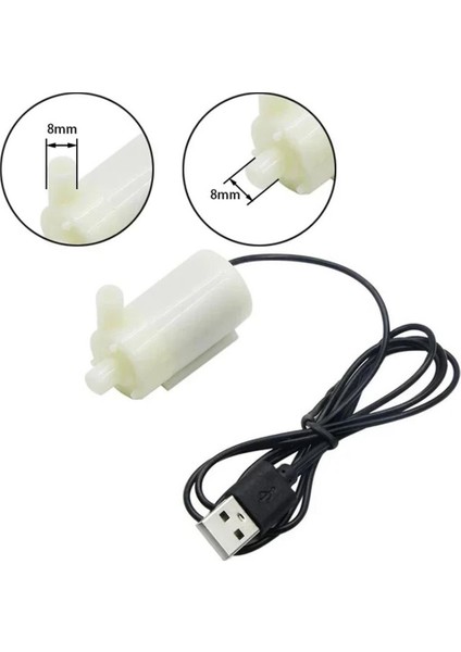 USB Girişli Mini Dalgıç Dik Su Pompası IP68 Saatte 80-120 Litre fiyatları