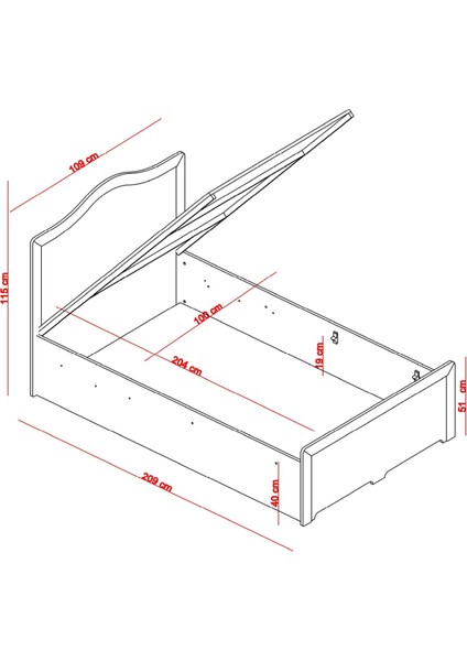 Meltem Classy Beyaz Genç Odası Tek Kişilik Amortisörlü Karyola 100X200 cm indirimleri