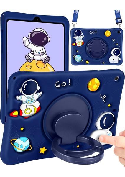 Xiaomi Redmi Pad Se Standlı ve Askılı Astronot Çocuk Tablet Kılıf