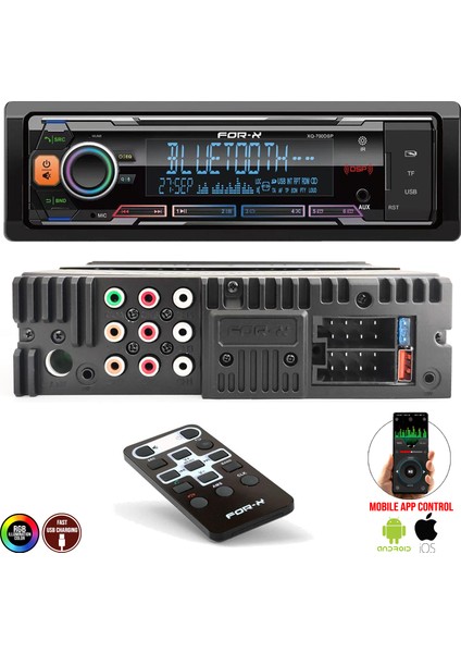XQ-700DSP Oto Teyp 4X60W Bt/2xusb/sd/fm/aux Mobil Aplikasyon