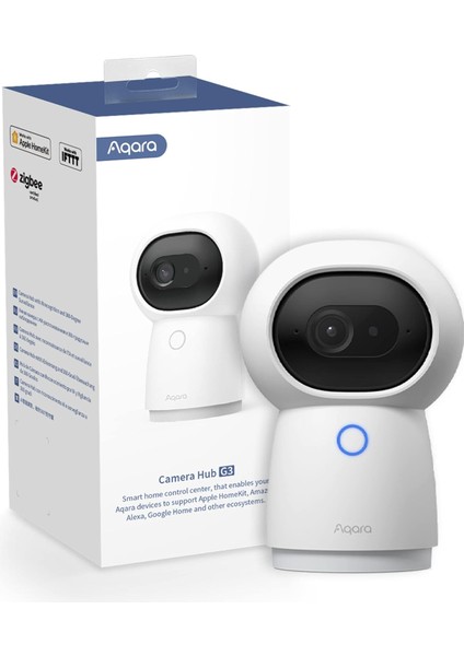 Hub G3 Kamera, Aı Destekli Güvenlik Kamerası, Yüz ve Hareket Tanıma, Ev Kamerası, 360° Görüş Açısı, 2k Yüksek Çözünürlük, Homekit Alexa Google Asistan Ifttt Uyumlu, Beyaz