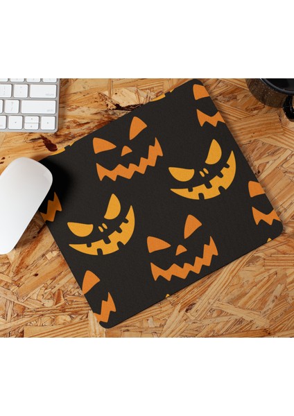 Nino Store Halloween Balkabağı Gülüş Cadılar Bayramı2 Hediyelik Baskılı Mousepad