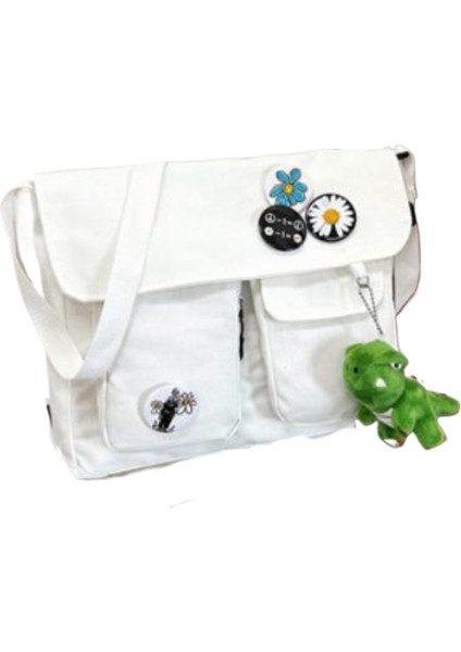 Sevimli Kanvas Çanta Kız Omuz Çantası Omuz Çantası (Yurt Dışından)
