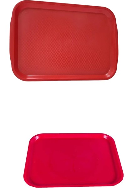 Büyük Boy Kırmızı Plastik Servis Tepsisi Kırılmaz Lokanta Büfe Fast Food Kullanım ( 53 X37 Cm) modelleri