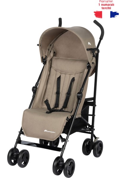 Bebeconfort Rainbow Ultra Kompakt Tek Elle Katlanabilen Baston Bebek Arabası Mineral Beige