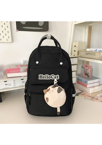 Sevimli Öğrenci Okul Çantası, Kore Versiyonu, Çok Yönlü, Taze, Üniversite Tarzı, Büyük Kapasiteli, Kadınlar Için Ortaokul Öğrencisi Sırt Çantası (Yurt Dışından)