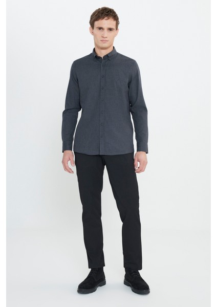 Slim Fit Dar Kesim Klasik Yaka Armürlü Gömlek fiyatları