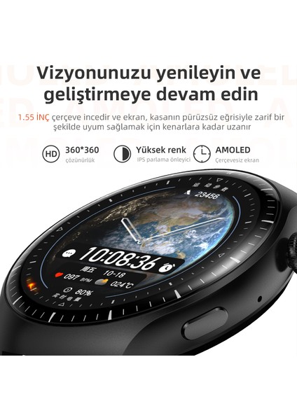 X4 Smart Akıllı Saat 3 Kordon Hediyeli Ios/android Destekli 46MM Gümüş Gri