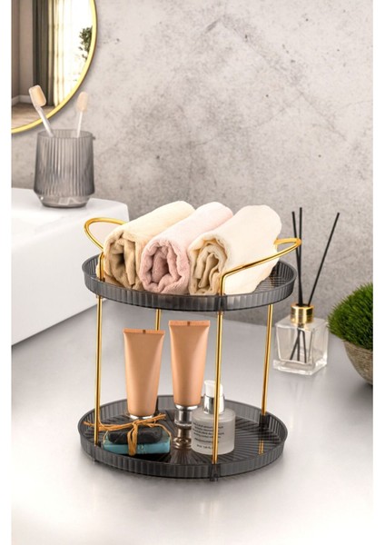 Tekno Trust Çift Katlı Makyaj Kozmetik Organizer Stand