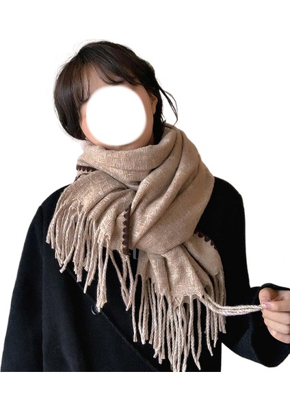 Charlotteyumuşak ve Yapışkan Cilt Dostu Kaşmir Eşarp, Edebi Düz Renk, Çok Yönlü Moda, Süper Yumuşak ve Sıcak Püskül Eşarp, Süper Yumuşak ve Sıcak Püskül Boyun (Yurt Dışından)