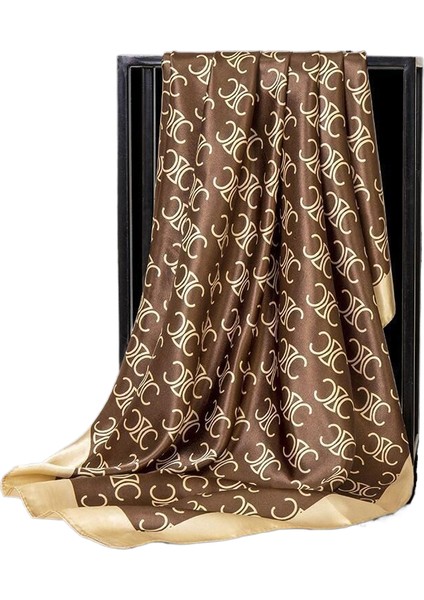 Charlottekare Eşarp, Yüksek Kaliteli Kafa Bandanası, Ipek, Moda Ipek Eşarp, Çok Yönlü Eşarp, Modaya Uygun Şal, Benzersiz ve Çok Yönlü (Yurt Dışından)
