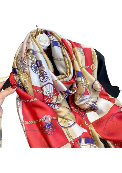 Charlotteeşarp: Hanım Ipek Eşarp, Yağlı Boya, Baskı, Orta Boy Süslemeli Güneşlik, Güneş Kremi, Şal, Plaj Eşarpı (Yurt Dışından)