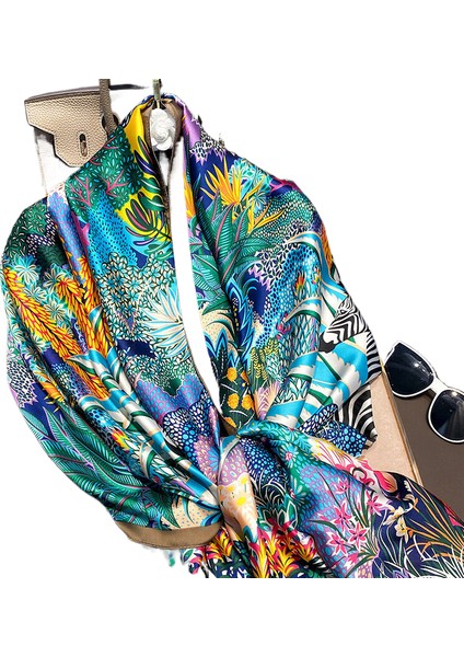 Charlotteeşarp: Hanım Ipek Eşarp, Yağlı Boya, Baskı, Orta Boy Süslemeli Güneşlik, Güneş Kremi, Şal, Plaj Eşarpı (Yurt Dışından)