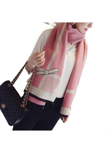 Charlotteeşarp Kadın Sonbahar ve Kış Yeni Kalınlaştırılmış Klimalı Oda Sıcaklığı, Süper Uzun Şal Kafes, Çift Taraflı Kaşmir, Çok Yönlü (Yurt Dışından)