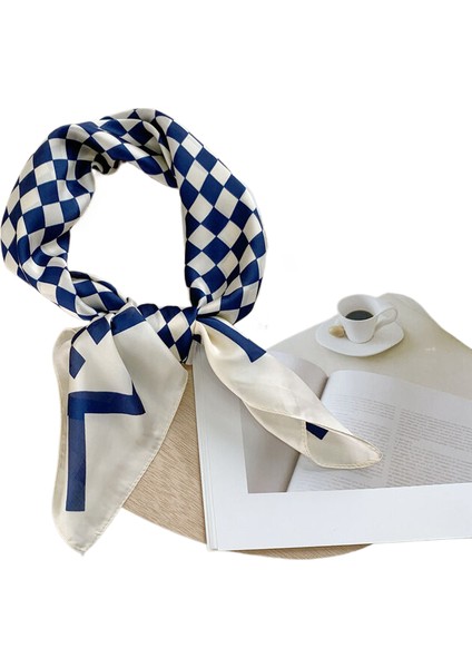 Charlotteipek Eşarp, Ince Yeni Siyah ve Beyaz Dama Tahtası Eşarp, Kadın Ins Dekorasyon, Yabancı Yaz Damalı Küçük Kare Eşarp ile Birden Fazla Amaç Için (Yurt Dışından)