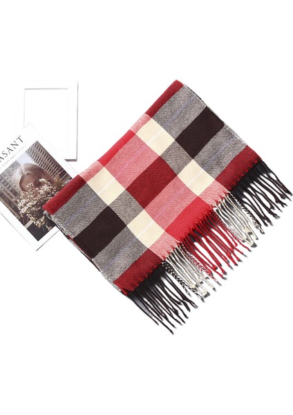 Charlottemoda Ingiliz Ekose Kaşmir Eşarp Çocuk Sonbahar ve Kış Erkek Çift Sıcak Şal Dış Ticaret Eşarp (Yurt Dışından)