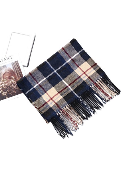 Charlottemoda Ingiliz Ekose Kaşmir Eşarp Çocuk Sonbahar ve Kış Erkek Çift Sıcak Şal Dış Ticaret Eşarp (Yurt Dışından)