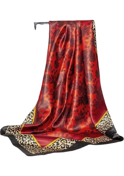Charlottekare Eşarp, Yüksek Kaliteli Kafa Bandanası, Ipek, Moda Ipek Eşarp, Çok Yönlü Eşarp, Modaya Uygun Şal, Benzersiz ve Çok Yönlü (Yurt Dışından)