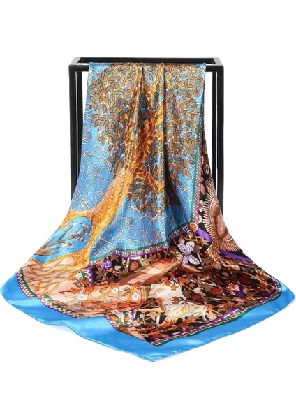 Charlottekare Eşarp, Yüksek Kaliteli Kafa Bandanası, Ipek, Moda Ipek Eşarp, Çok Yönlü Eşarp, Modaya Uygun Şal, Benzersiz ve Çok Yönlü (Yurt Dışından)