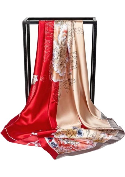 Charlottekare Eşarp, Yüksek Kaliteli Kafa Bandanası, Ipek, Moda Ipek Eşarp, Çok Yönlü Eşarp, Modaya Uygun Şal, Benzersiz ve Çok Yönlü (Yurt Dışından)