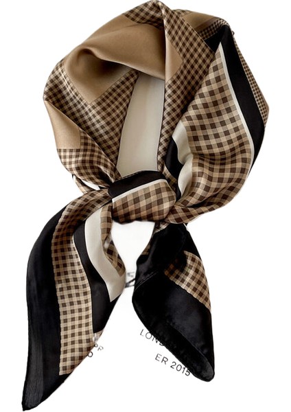 Charlotteyeni 70 Küçük Kare Eşarp Ipek Eşarp Alfabe Baskı Ipek Eşarp Kadın Yeni Profesyonel Eşarp Saten Eşarp (Yurt Dışından)