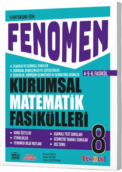 8.sınıf Kurumsal Matematik Fasikülleri (4-5-6)