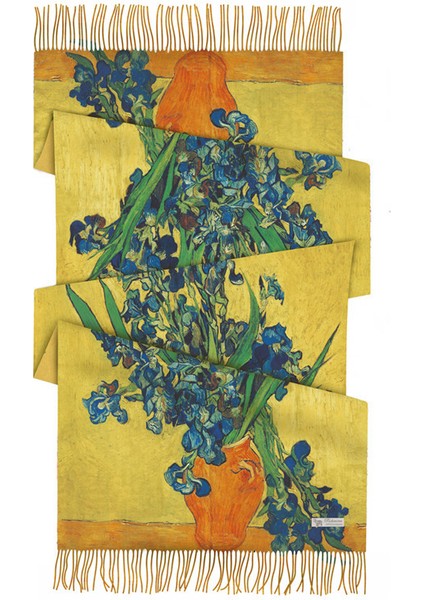 Kaşmir Eşarp, Van Gogh Yağlı Boya, Çift Taraflı Baskılı Boyun, Kış Sıcaklığı, Retro Püsküllü Şal, Yaratıcı ve Benzersiz (Yurt Dışından)