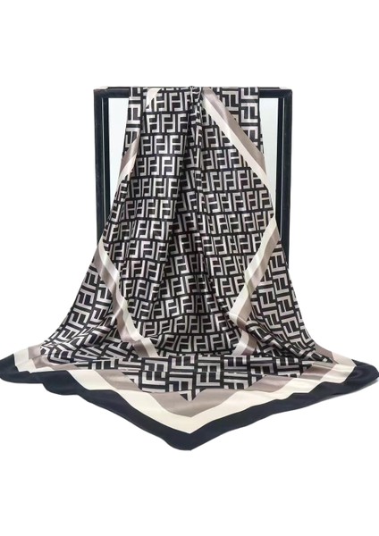 Charlottekare Eşarp, Yüksek Kaliteli Kafa Bandanası, Ipek, Moda Ipek Eşarp, Çok Yönlü Eşarp, Modaya Uygun Şal, Benzersiz ve Çok Yönlü (Yurt Dışından)