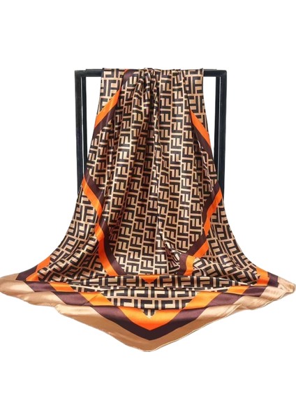 Charlottekare Eşarp, Yüksek Kaliteli Kafa Bandanası, Ipek, Moda Ipek Eşarp, Çok Yönlü Eşarp, Modaya Uygun Şal, Benzersiz ve Çok Yönlü (Yurt Dışından)