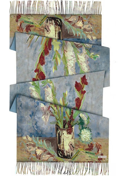 Kaşmir Eşarp, Van Gogh Yağlı Boya, Çift Taraflı Baskılı Boyun, Kış Sıcaklığı, Retro Püsküllü Şal, Yaratıcı ve Benzersiz (Yurt Dışından)
