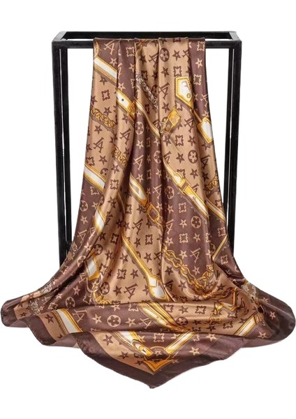 Charlottekare Eşarp, Yüksek Kaliteli Kafa Bandanası, Ipek, Moda Ipek Eşarp, Çok Yönlü Eşarp, Modaya Uygun Şal, Benzersiz ve Çok Yönlü (Yurt Dışından)